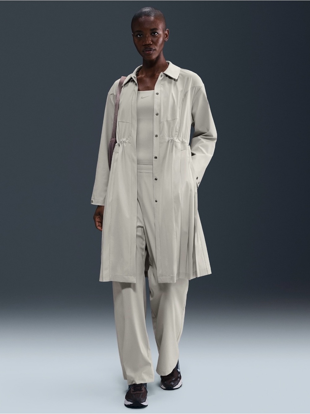 Nike Women's Light Cream Trench Coat